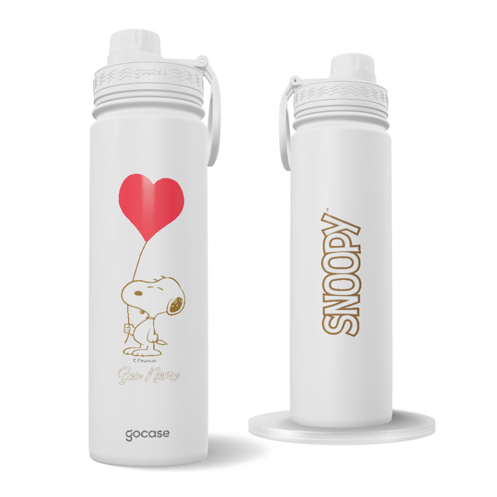 Garrafa Térmica Fresh + Ebook - Snoopy - Heart