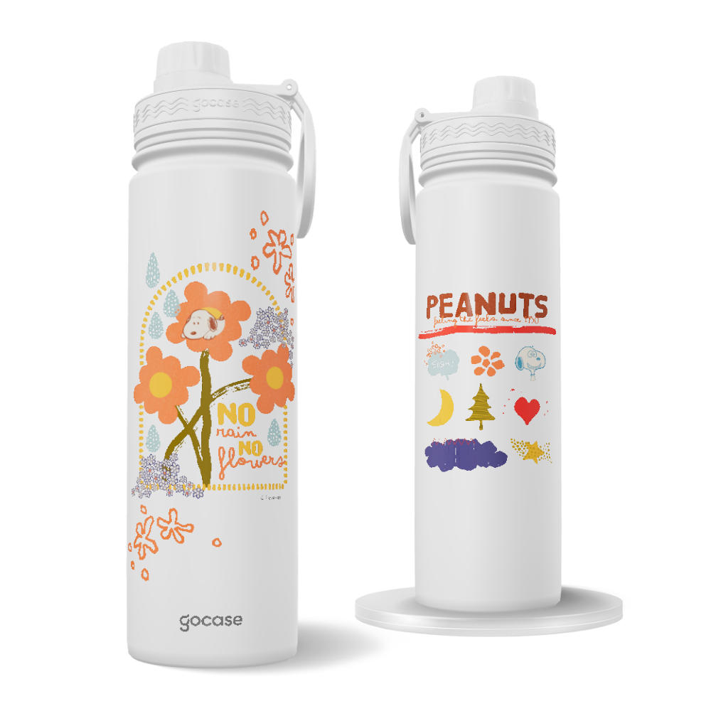 Garrafa Térmica Fresh + Ebook - Snoopy - Peanut Cottage