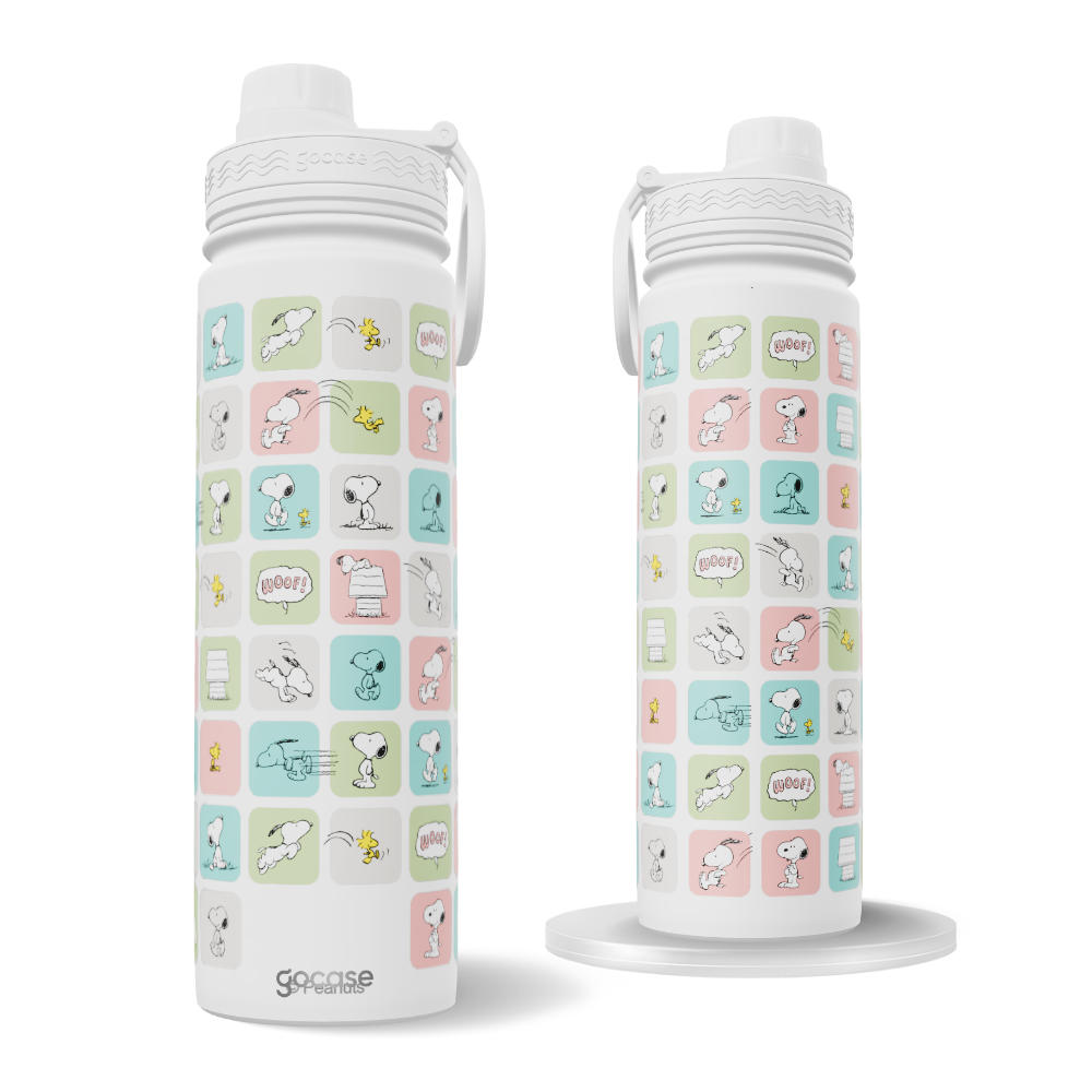 Garrafa Térmica Fresh + Ebook - Snoopy Xadrez