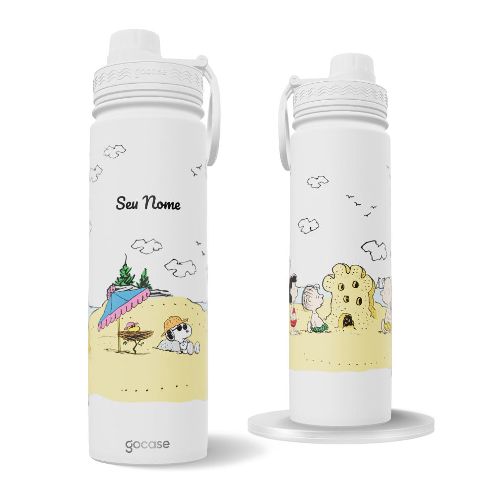 Garrafa Térmica Fresh + Ebook - Snoopy Beach