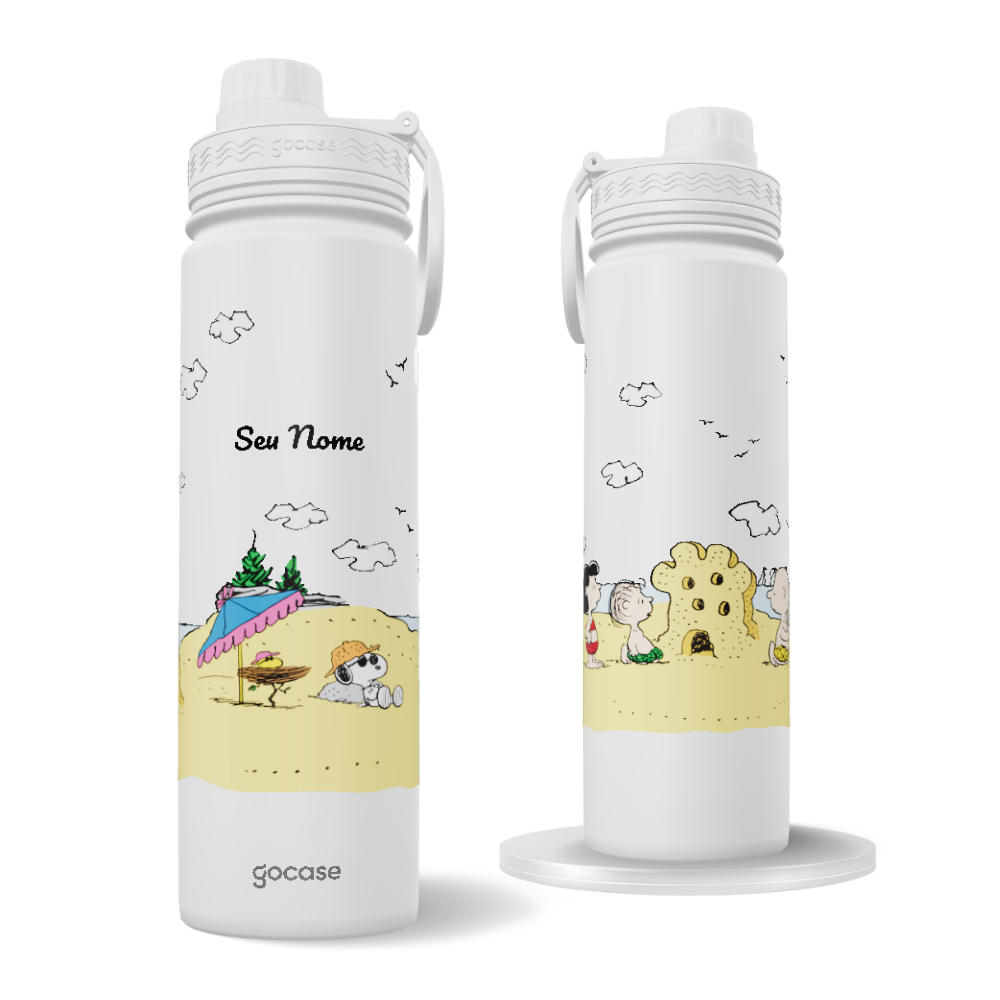 Garrafa Térmica Fresh + Ebook - Snoopy Beach