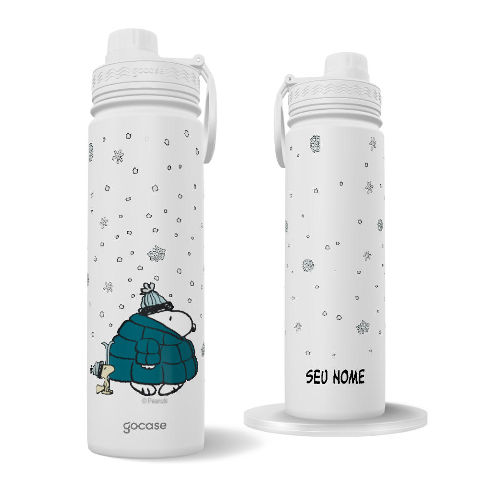 Garrafa Térmica Fresh + Ebook - Snoopy Snow