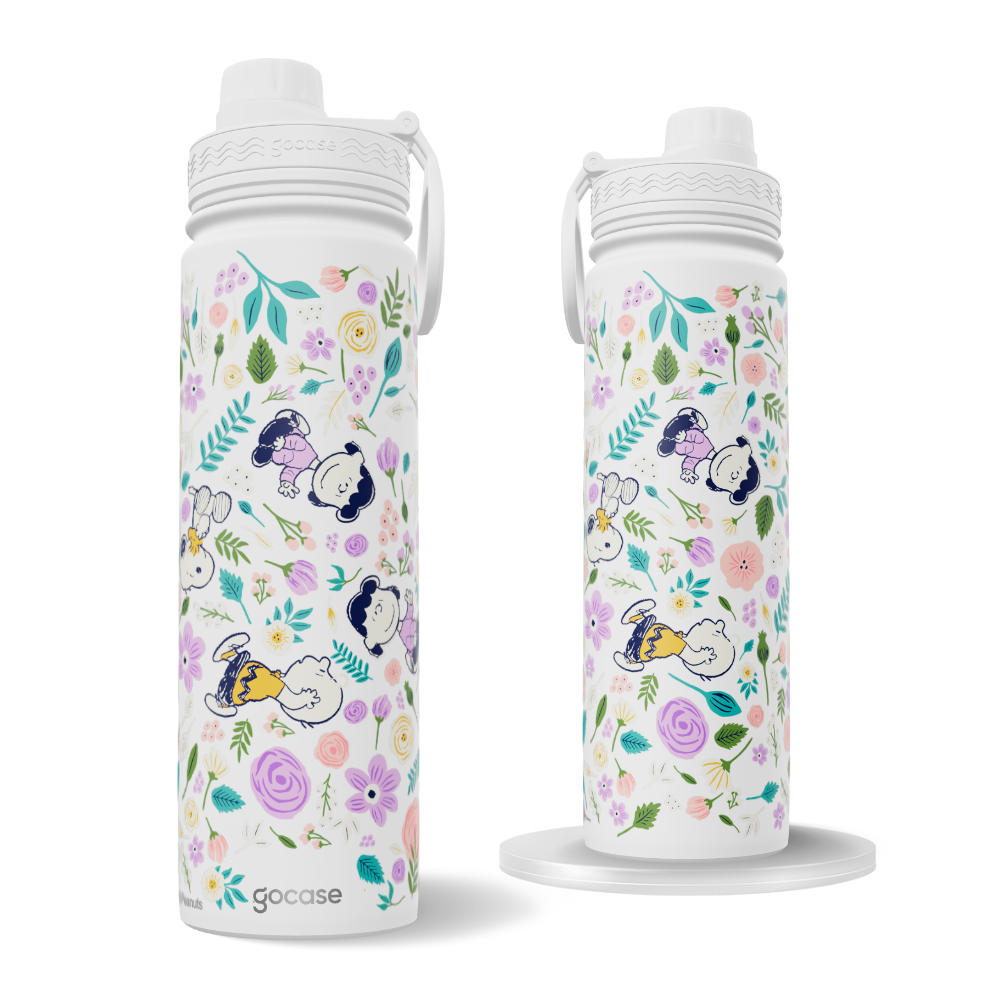 Garrafa Térmica Fresh + Ebook - Snoopy Floral