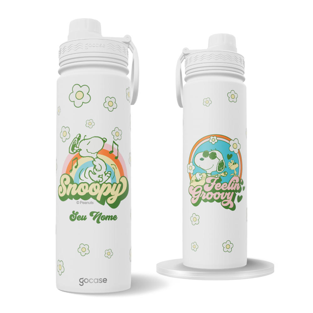 Garrafa Térmica Fresh + Ebook - Snoopy Groovy