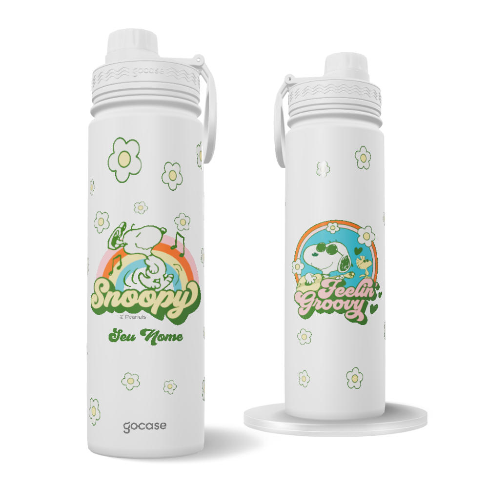 Garrafa Térmica Fresh + Ebook - Snoopy Groovy