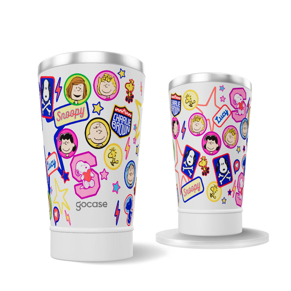 Copo Térmico + Ebook - Snoopy - Patches