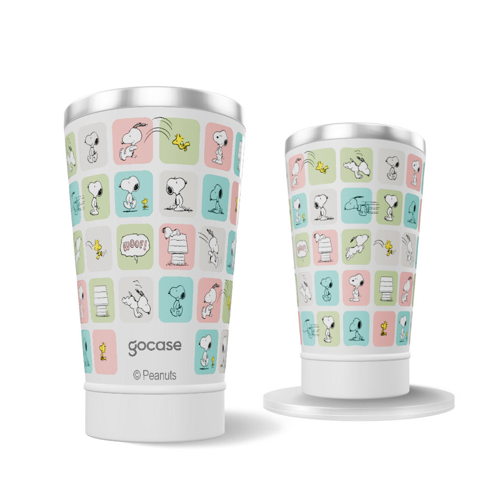 Copo Térmico + Ebook - Snoopy Xadrez