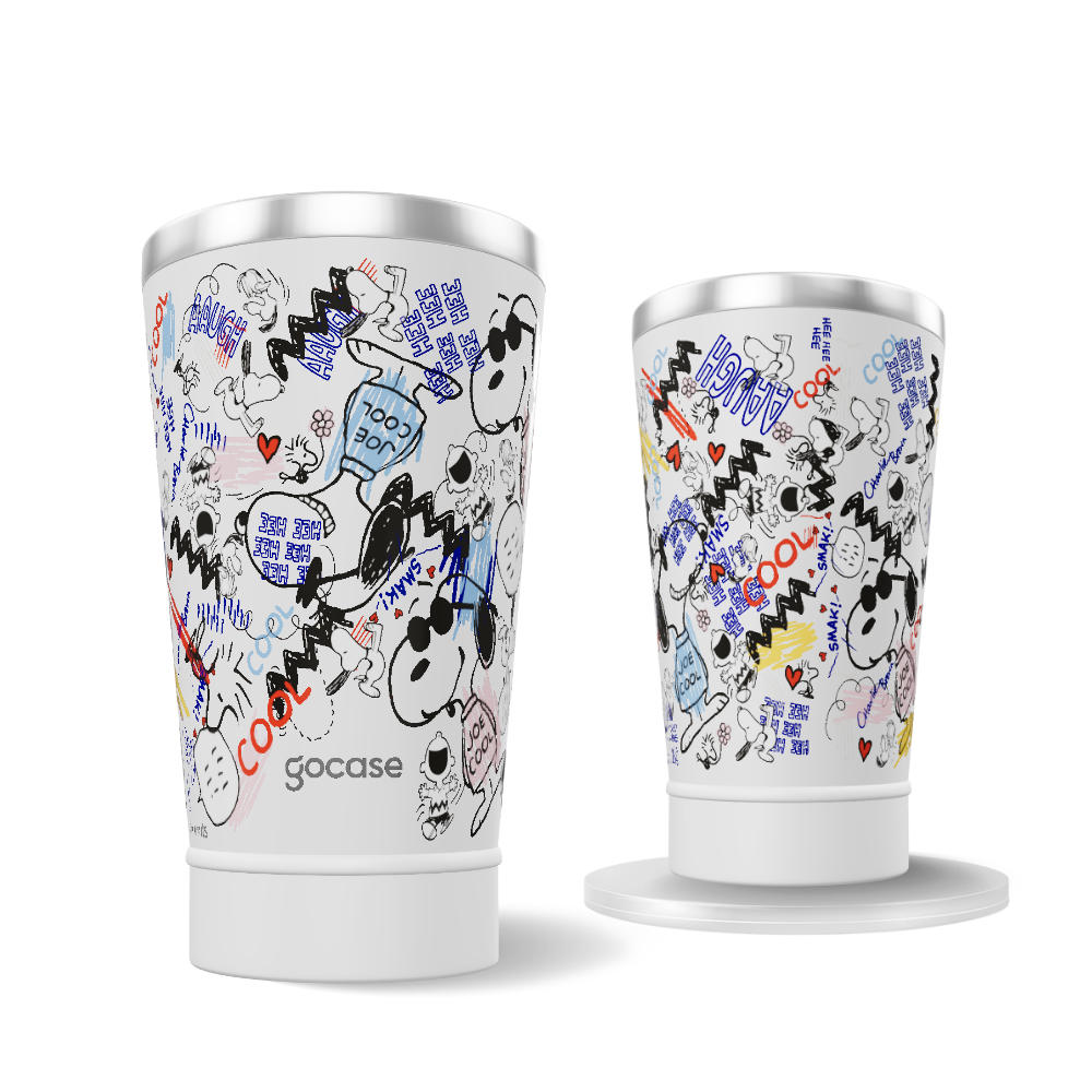 Copo Térmico + Ebook - Snoopy Sketch