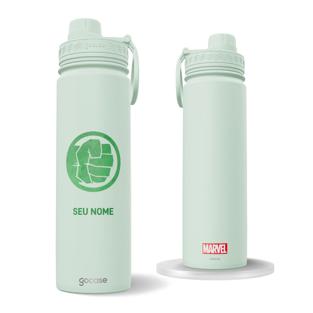 Garrafa Térmica Fresh + Ebook - Hulk - Símbolo Color