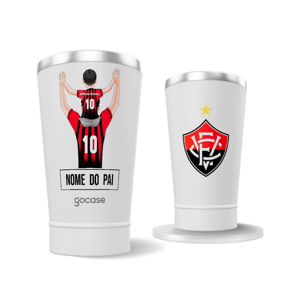 Copo Térmico Cerveja + Ebook - Vitória - Pai Torcedor