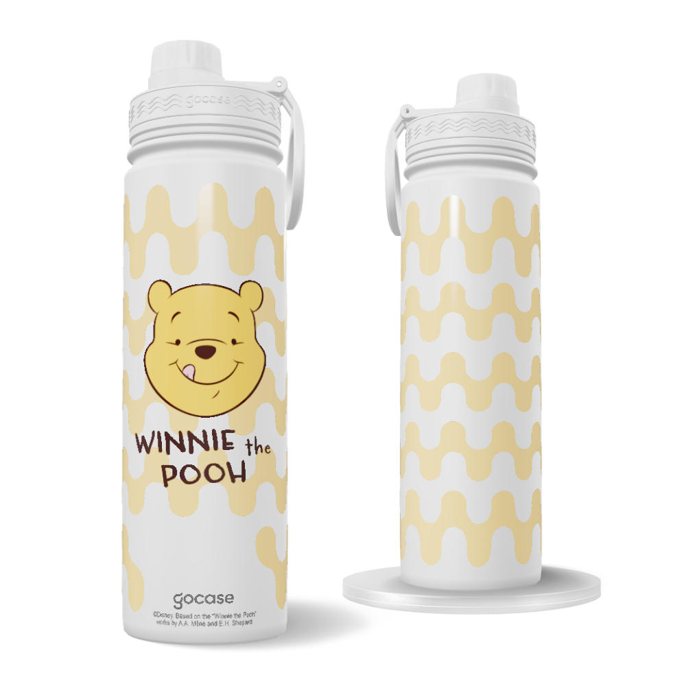 Garrafa Térmica Fresh + Ebook - Pooh Mel Laranja