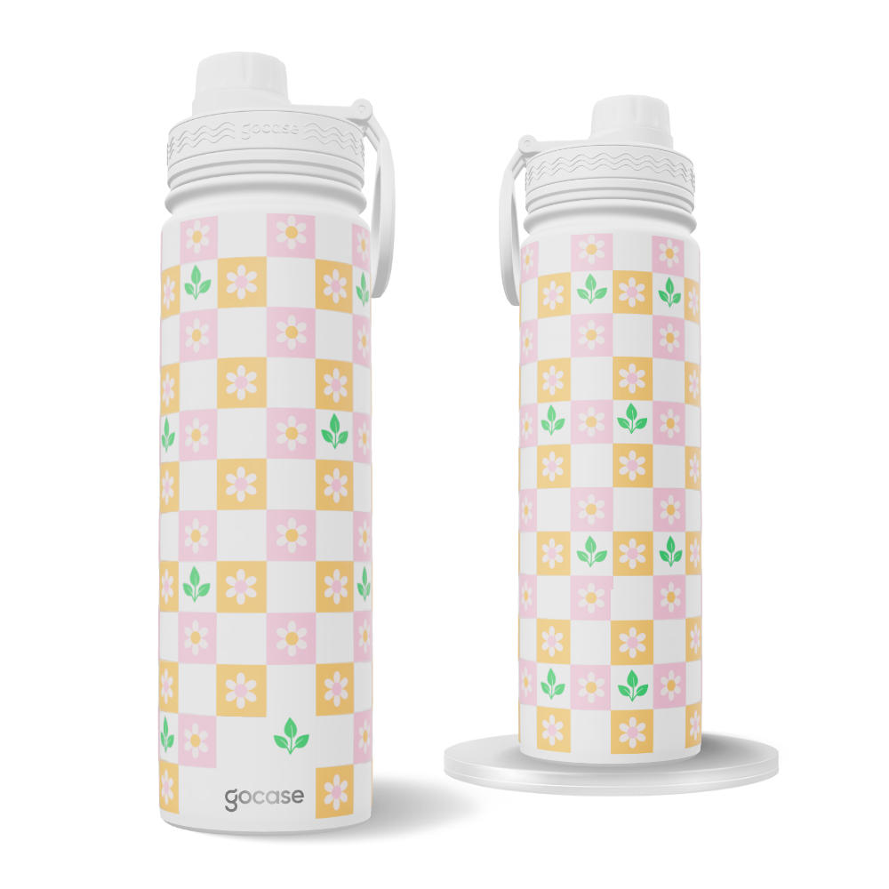 Garrafa Térmica Fresh + Ebook - Square Flower