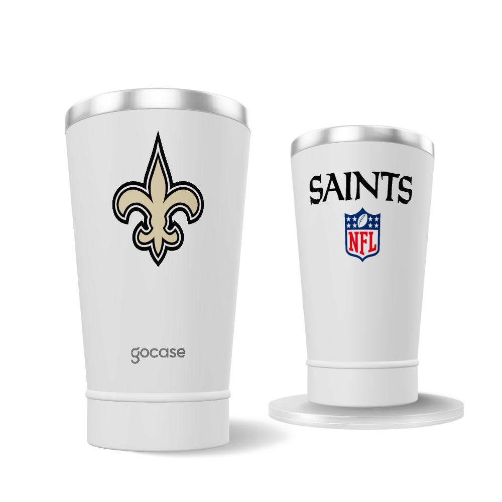 Copo Térmico Cerveja + Ebook - New Orleans Saints - Logo