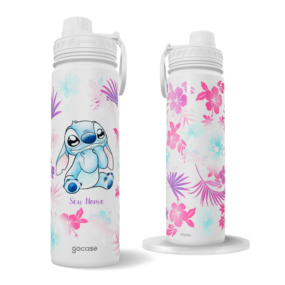 Garrafa Térmica Fresh + Ebook - Lilo & Stitch - Aquarela Fofa