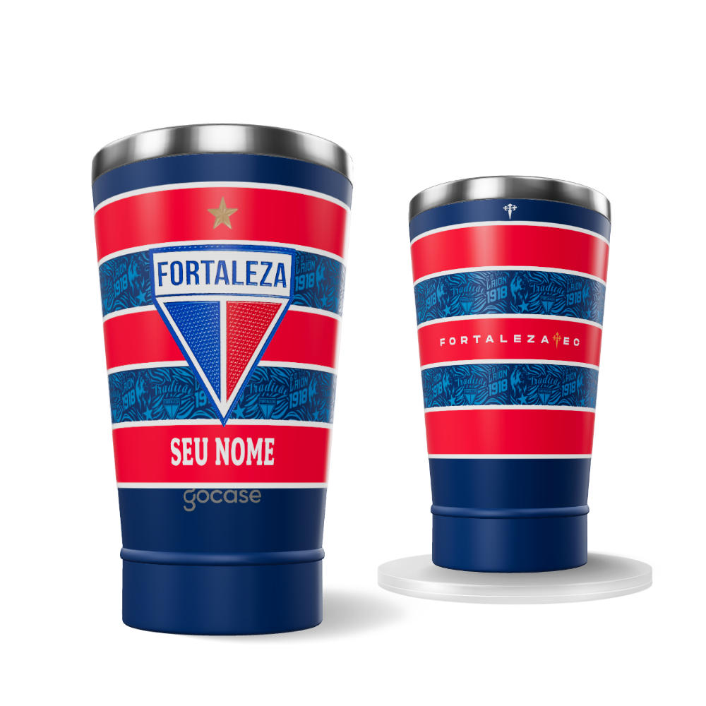  Copo Térmico Cerveja + Ebook - Fortaleza - Uniforme 1 2024 Azul