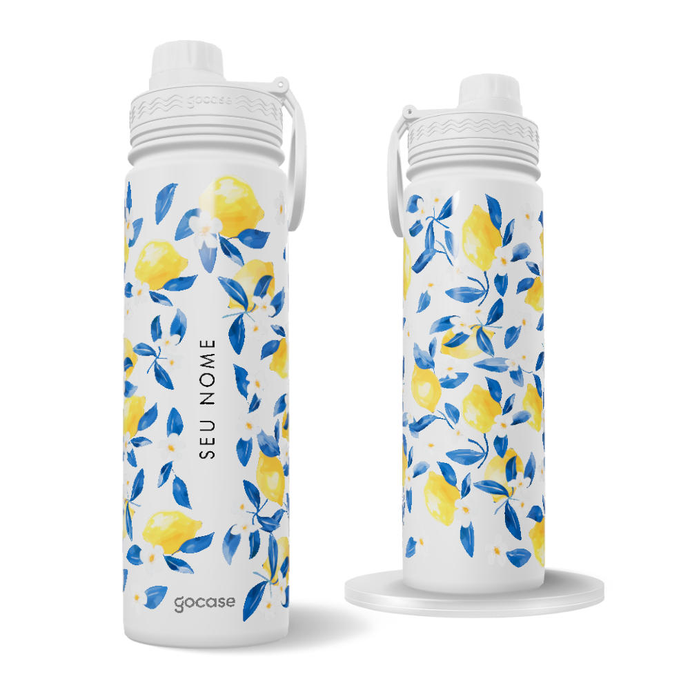 Garrafa Térmica Fresh + Ebook - Lemon Blue Fruit