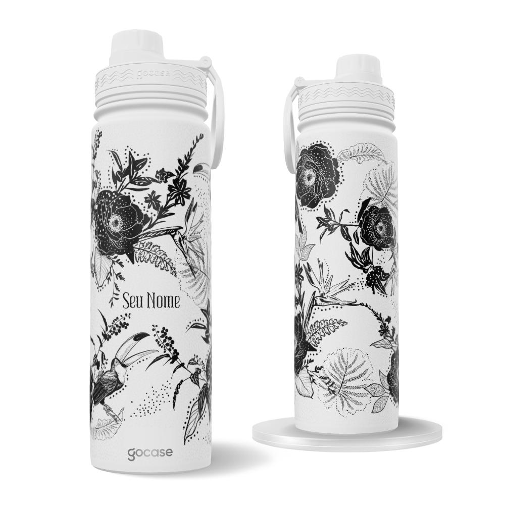 Garrafa Térmica Fresh + Ebook - Jardim dos Trópicos