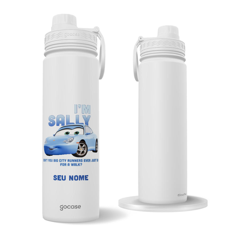 Garrafa Térmica Fresh + Ebook - Carros - Sally Love