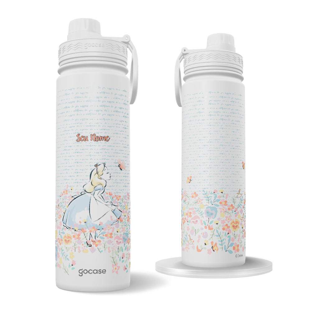 Garrafa Térmica Fresh + Ebook - Alice no Jardim