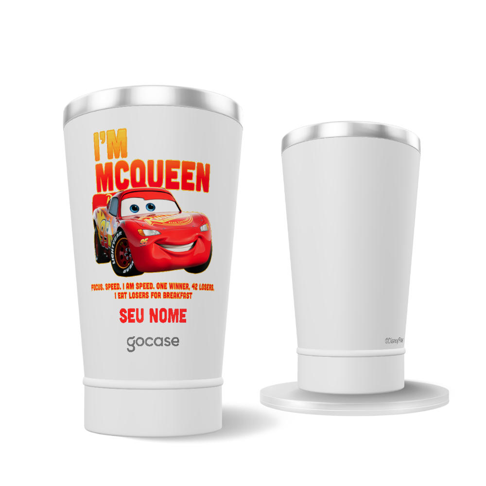 Copo Térmico + Ebook - Carros - Mcqueen Love