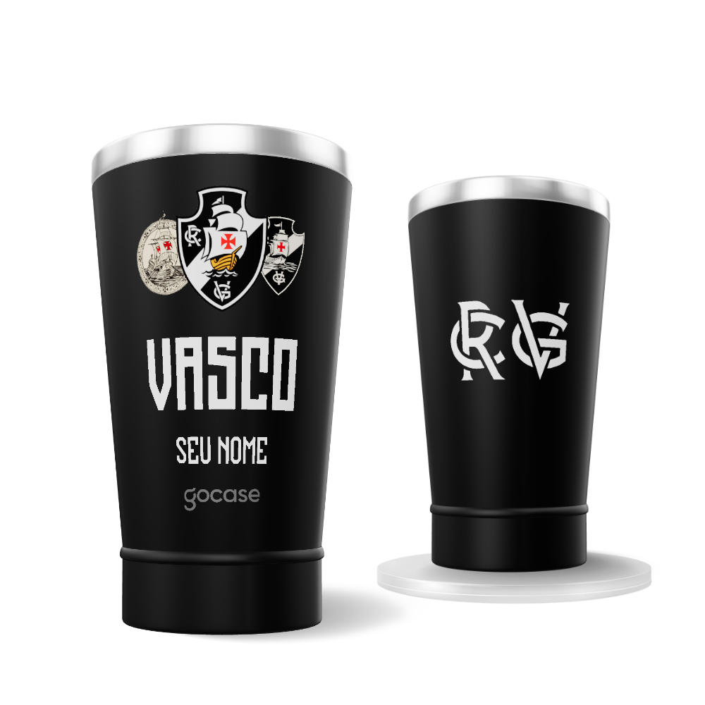  Copo Térmico Cerveja + Ebook - Vasco - Escudos Históricos