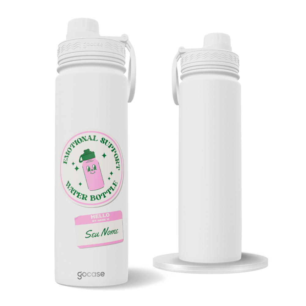 Garrafa Térmica Fresh + Ebook - Emotional Support Water Bottle Sticker