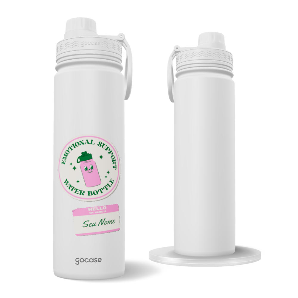 Garrafa Térmica Fresh + Ebook - Emotional Support Water Bottle Sticker