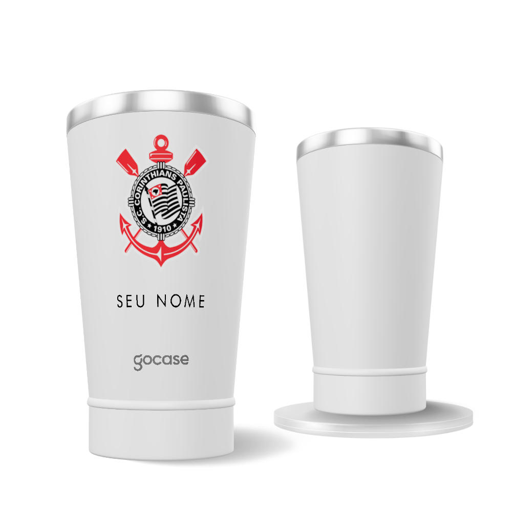  Copo Térmico Cerveja + Ebook - Corinthians Escudo