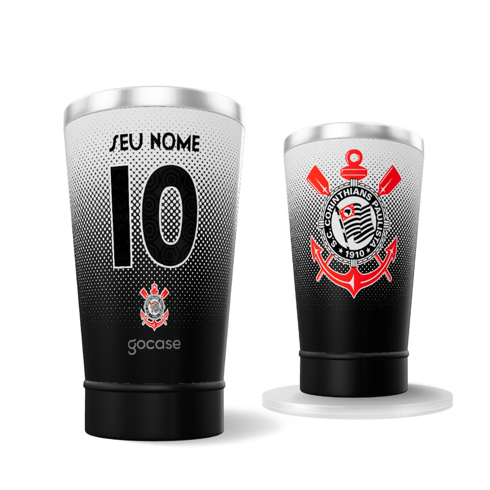  Copo Térmico Cerveja + Ebook - Corinthians Uniforme 1 P