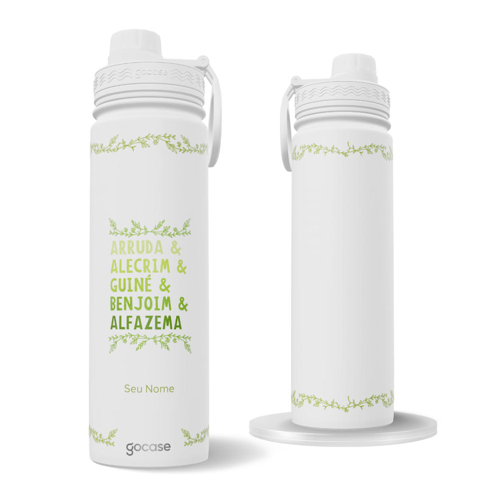 Garrafa Térmica Fresh + Ebook - Umbanda Folhas