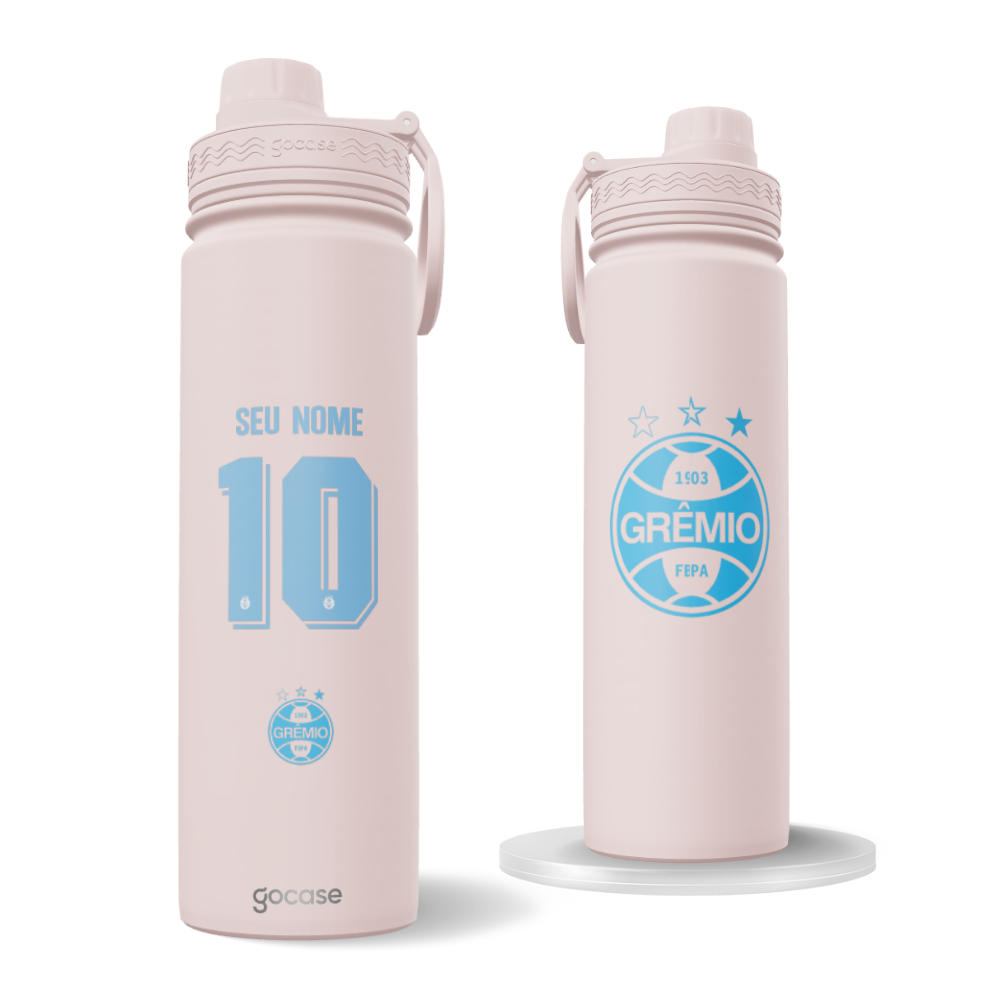  Garrafa Térmica Fresh + Ebook - Grêmio - Outubro Rosa 2024 P