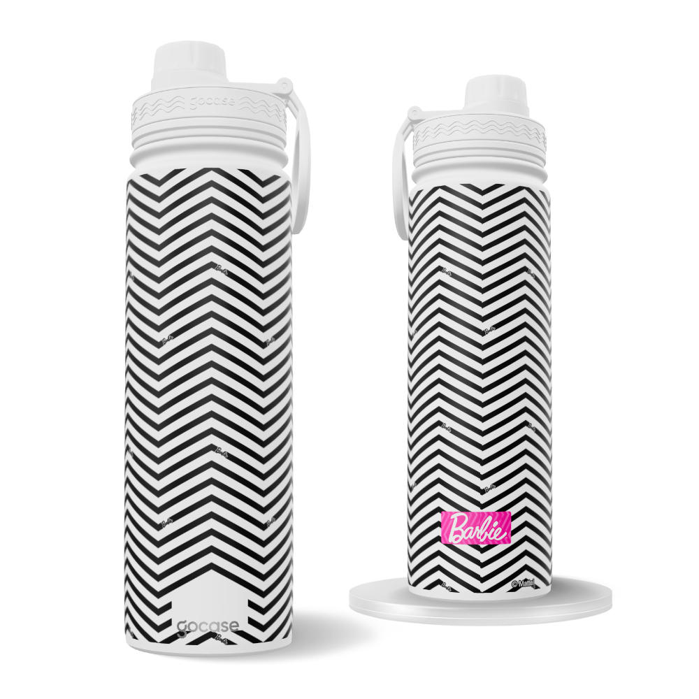 Garrafa Térmica Fresh + Ebook - Barbie - Listras Clássicas