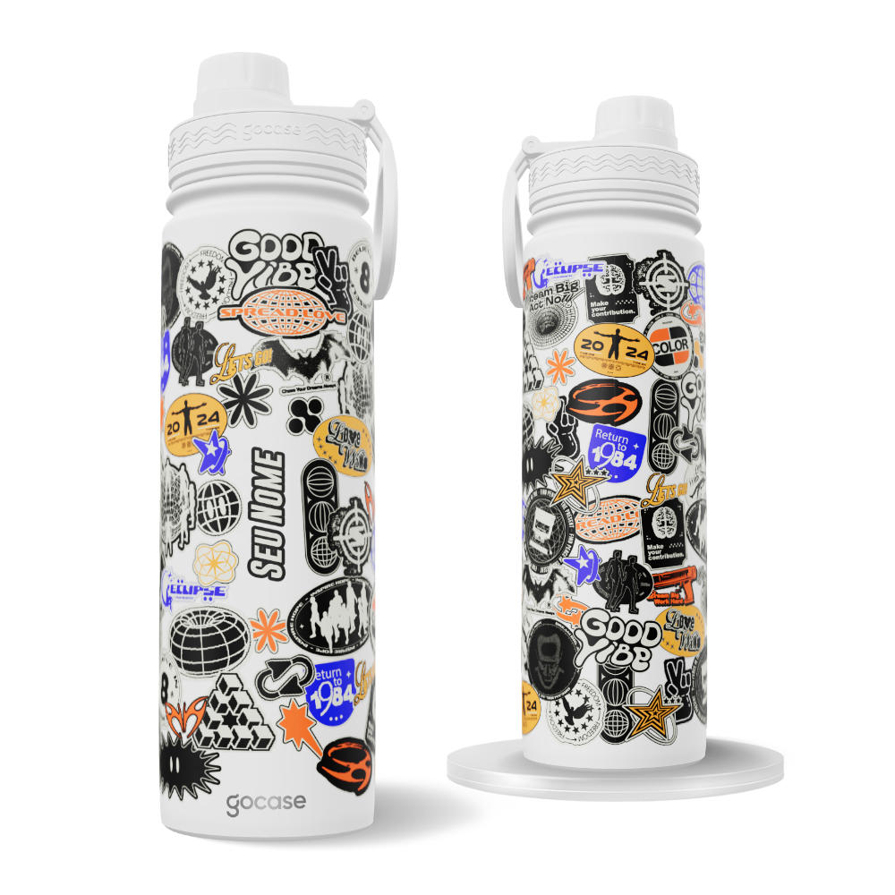 Garrafa Térmica Fresh + Ebook - Cool Hype Stickers