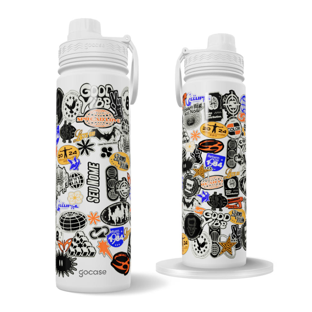 Garrafa Térmica Fresh + Ebook - Cool Hype Stickers
