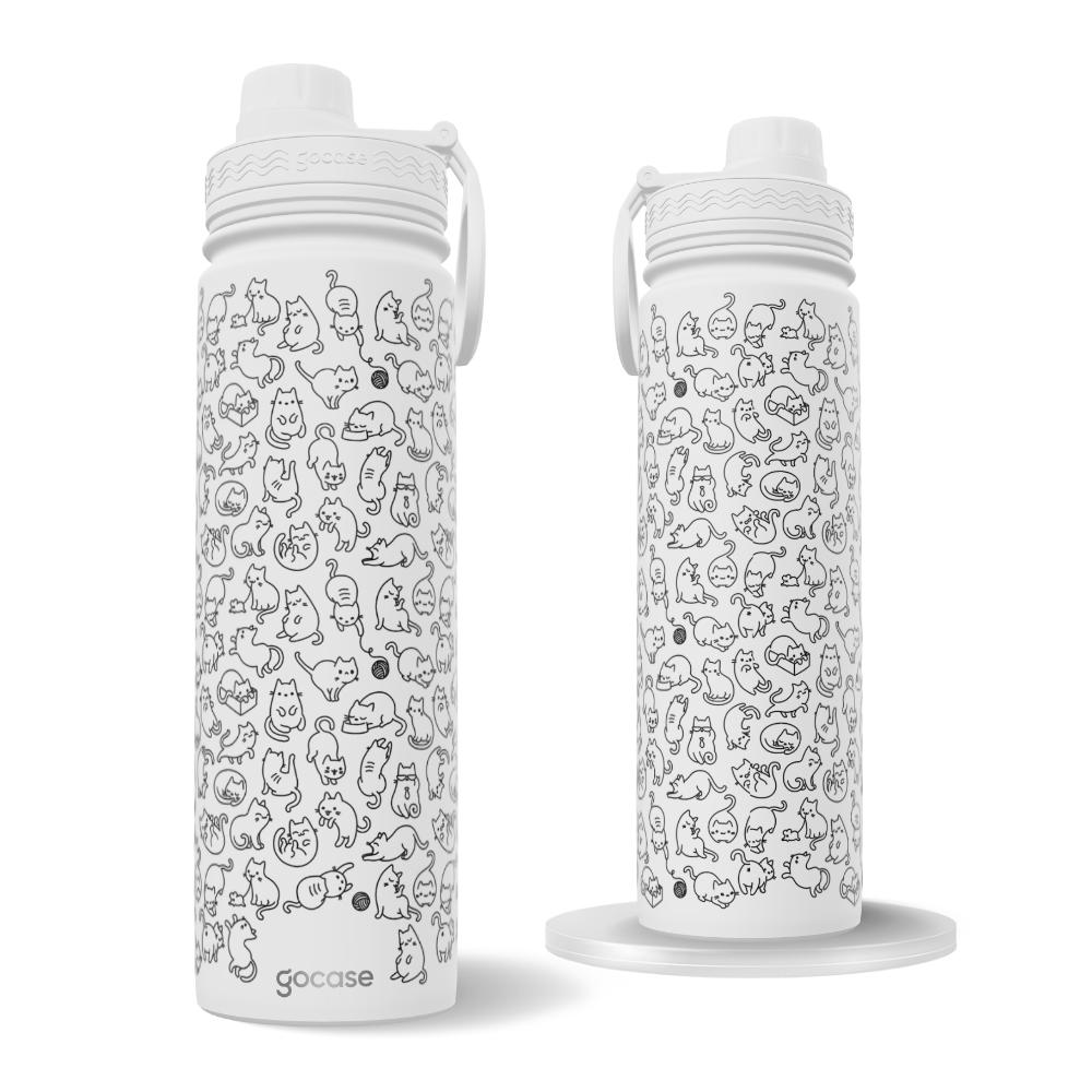 Garrafa Térmica Fresh + Ebook - Gato Rabisco