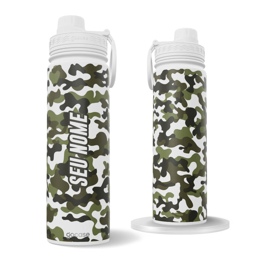 Garrafa Térmica Fresh + Ebook - Camuflagem