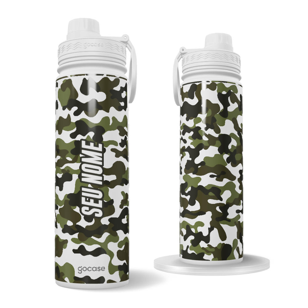 Garrafa Térmica Fresh + Ebook - Camuflagem