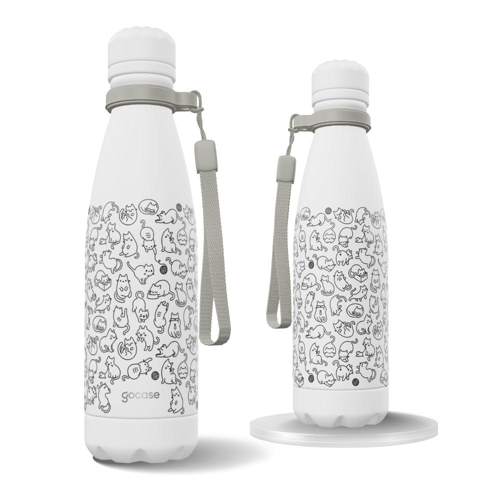 Garrafa Térmica Urban + Ebook - Gato Rabisco