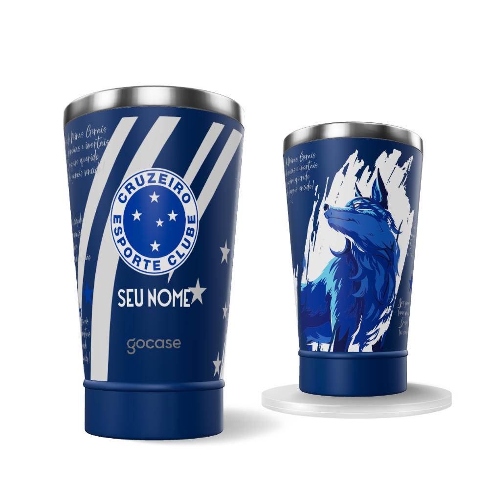  Copo Térmico Cerveja + Ebook - Cruzeiro - Raposa