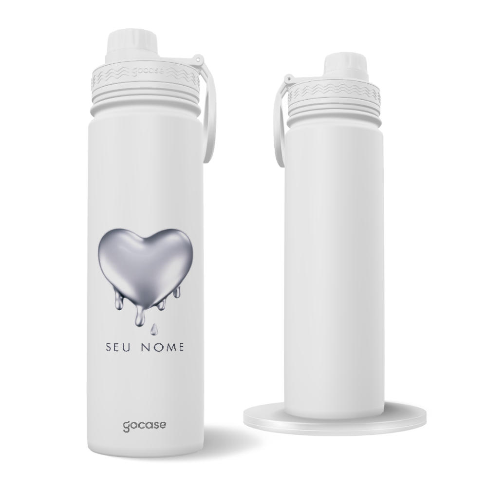 Garrafa Térmica Fresh + Ebook - Melted Heart Chorme Garrafa Térmica Fresh + Ebook - Melted Heart Chorme