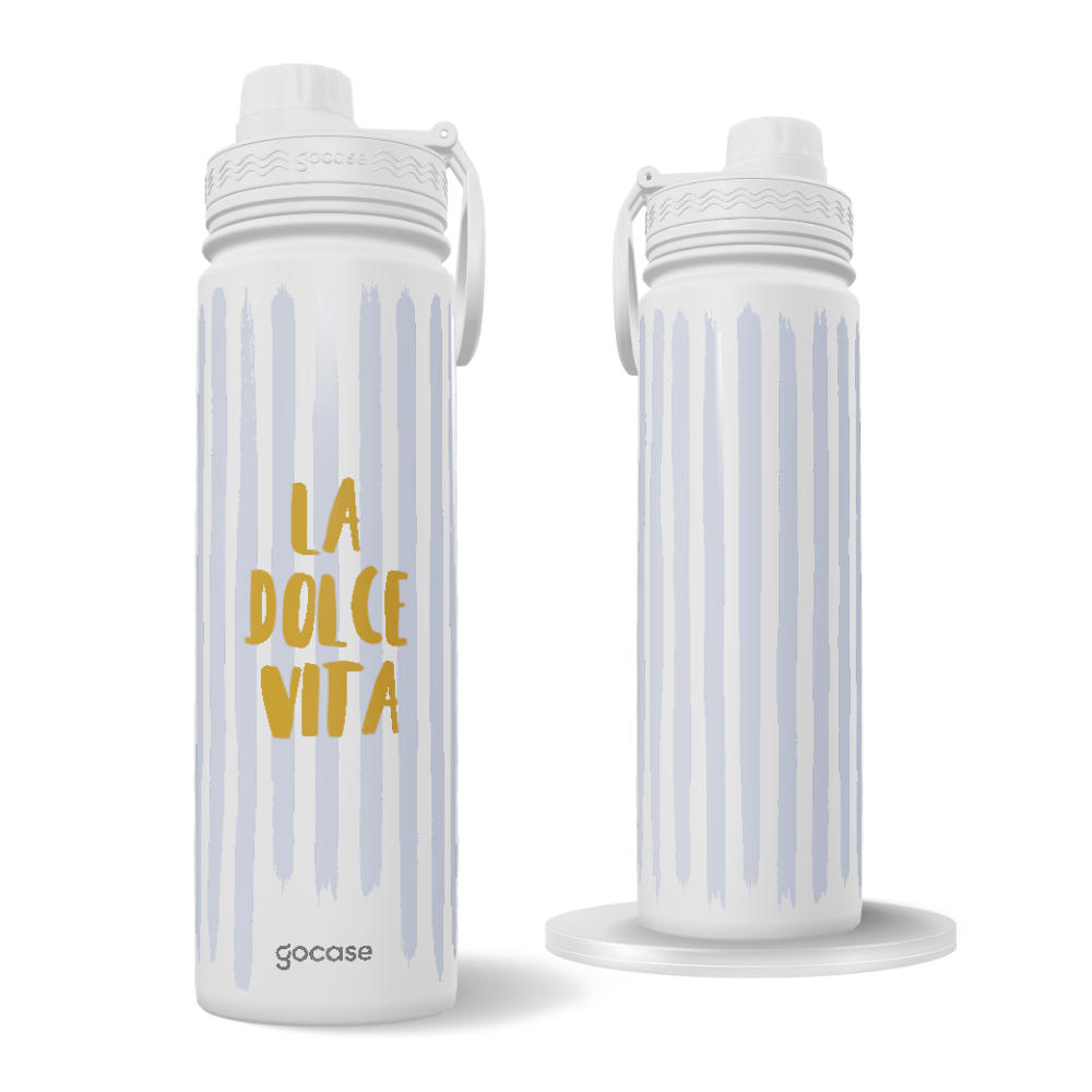 Garrafa Térmica Fresh + Ebook - La Dolce Vita - Listras