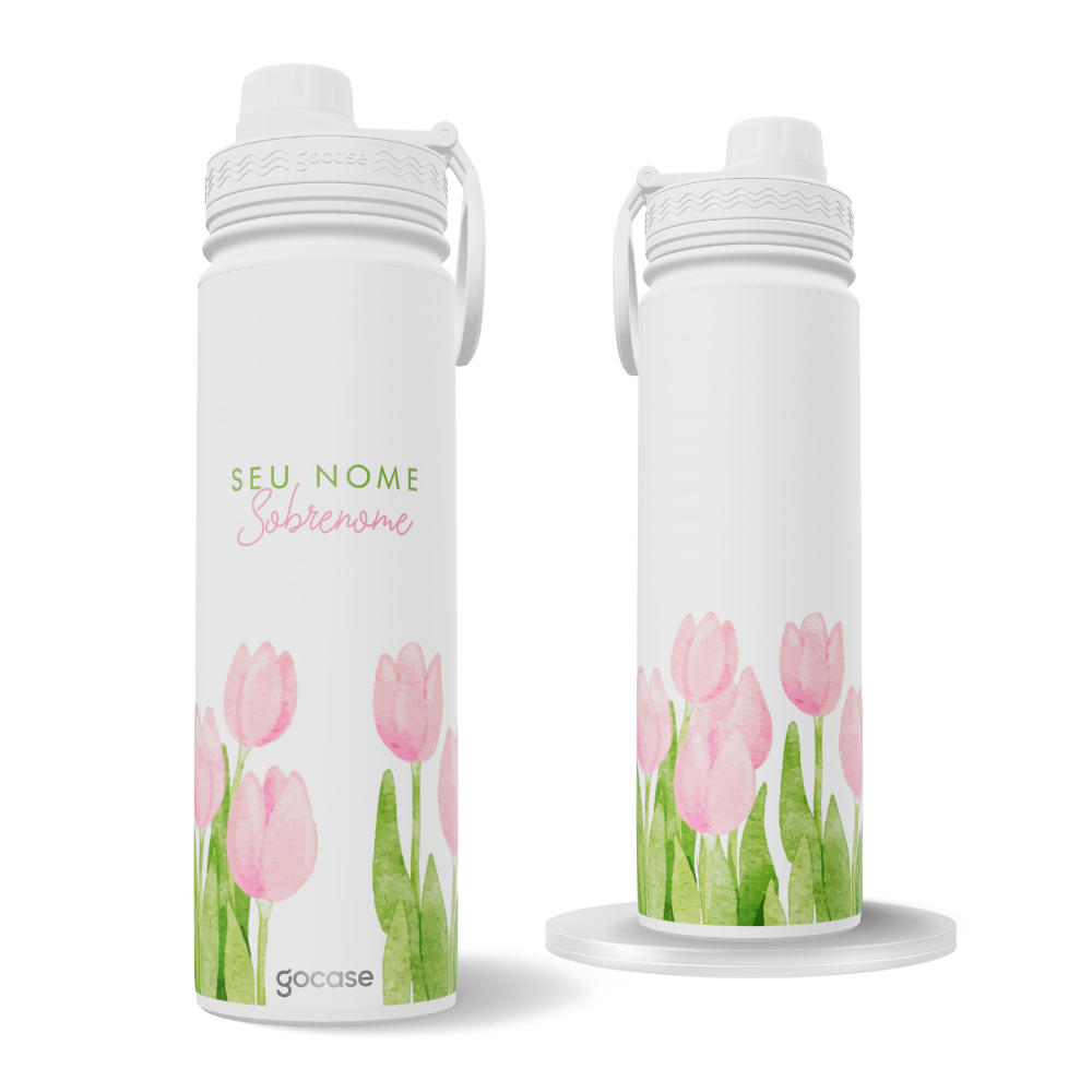 Garrafa Térmica Fresh + Ebook - Tulipas na Base