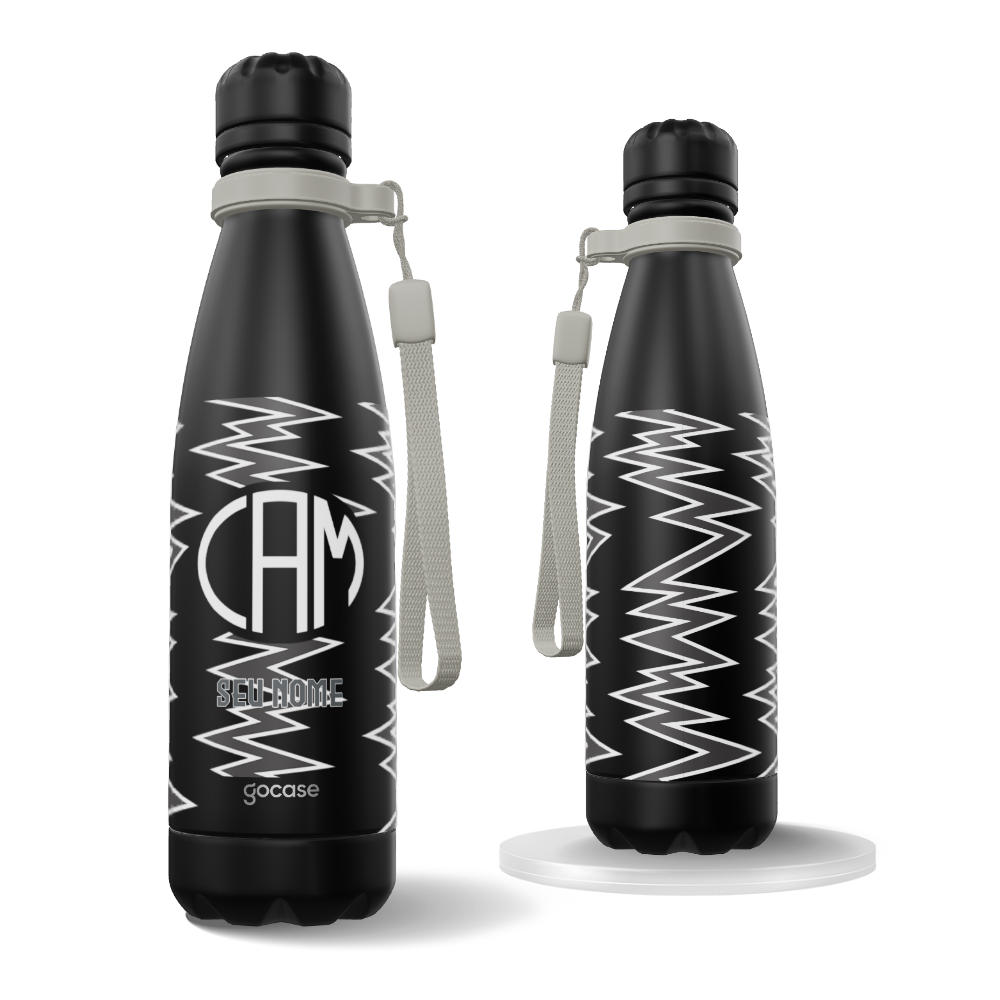 Garrafa Térmica Urban + Ebook - Atlético-MG - Uniforme 3 Escudo