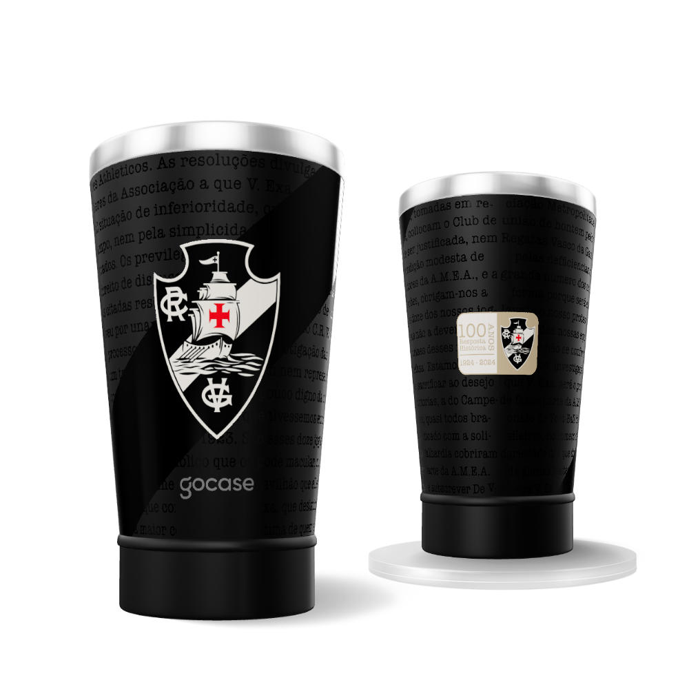 Copo Térmico Cerveja + Ebook - Vasco Uniforme 3 Goleiro 2024