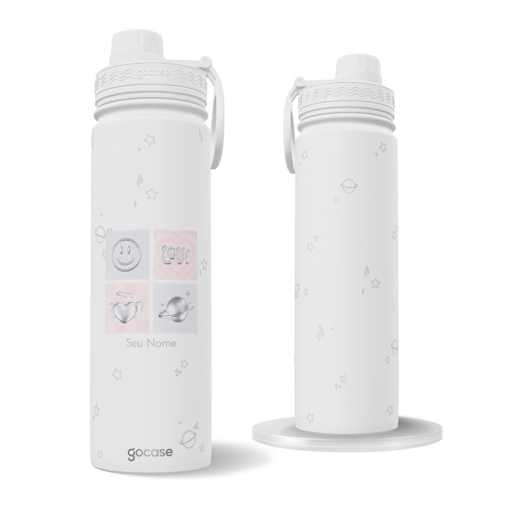 Garrafa Térmica Fresh + Ebook - Cute Holo Icons