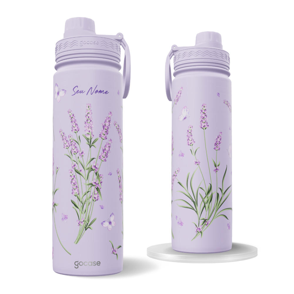 Garrafa Térmica Fresh + Ebook - Jardim de Lavandas