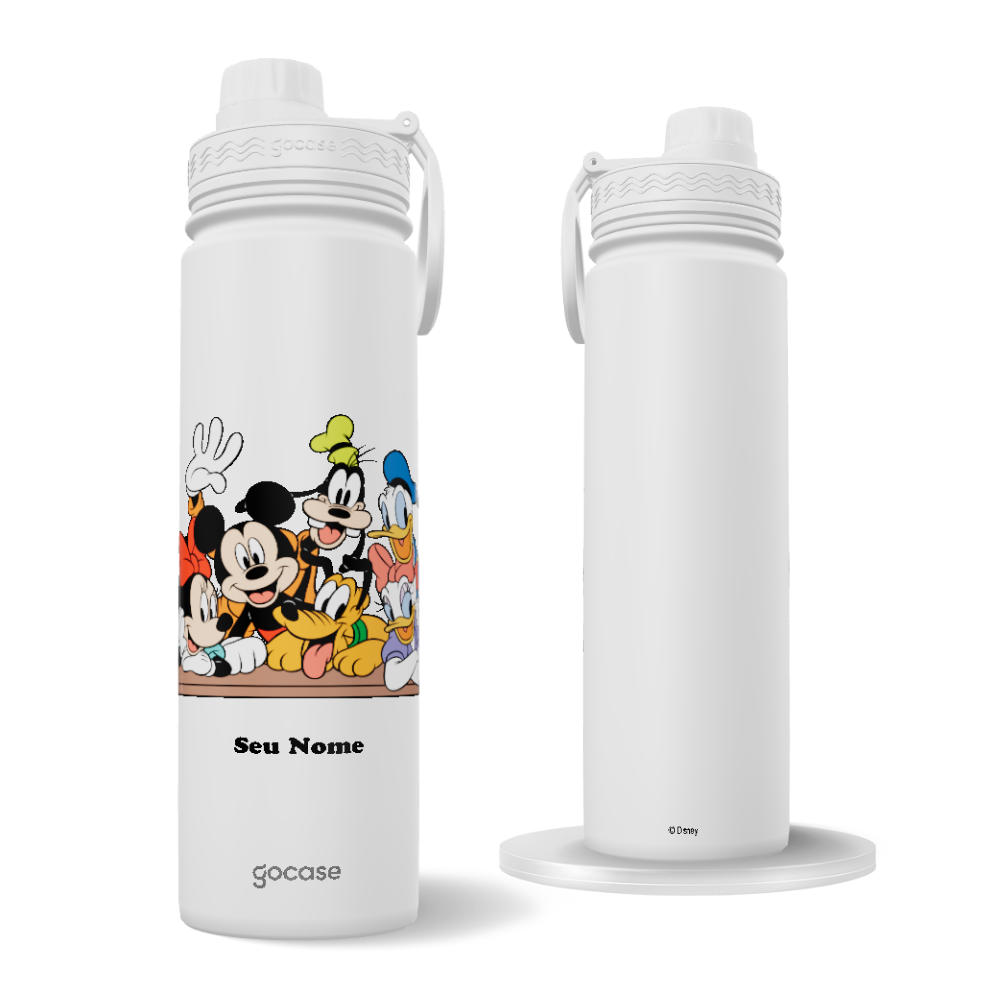 Garrafa Térmica Fresh + Ebook - Mickey e Amigos - Mickey And All Friends