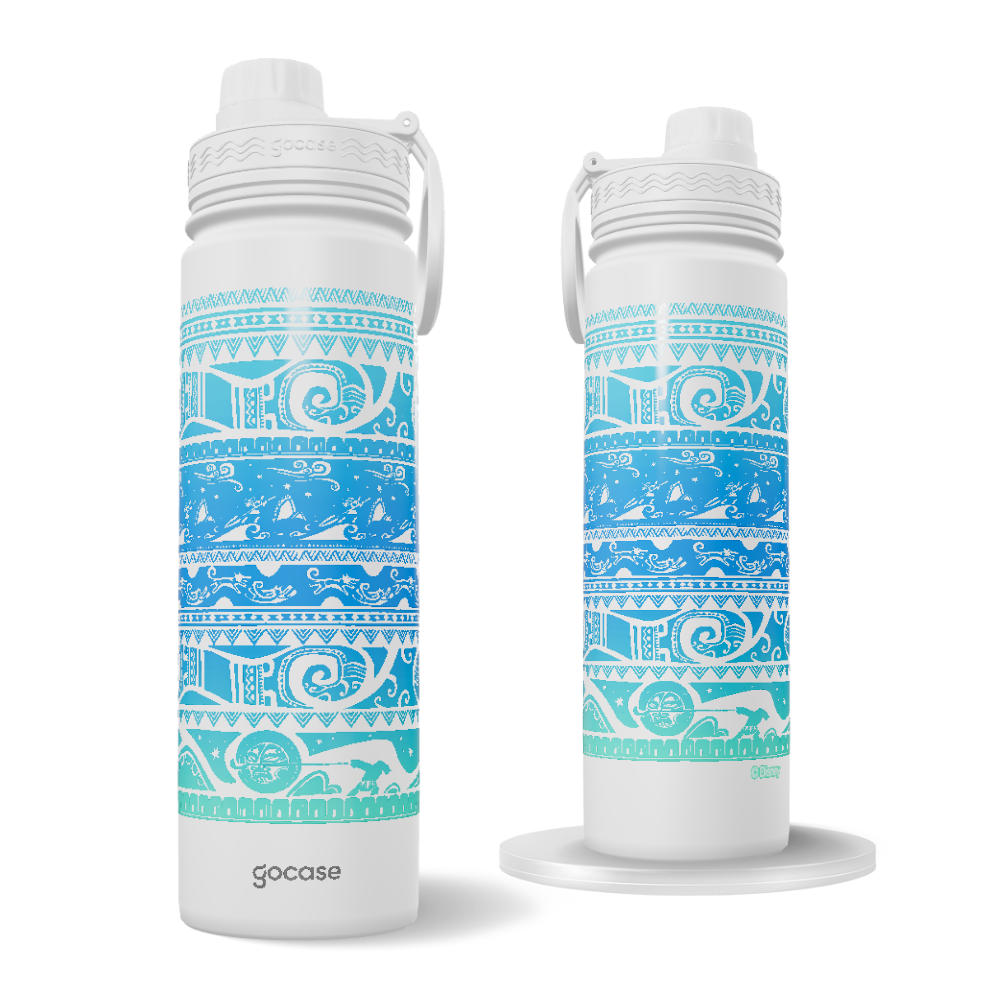 Garrafa Térmica Fresh + Ebook - Moana - Traços Maori