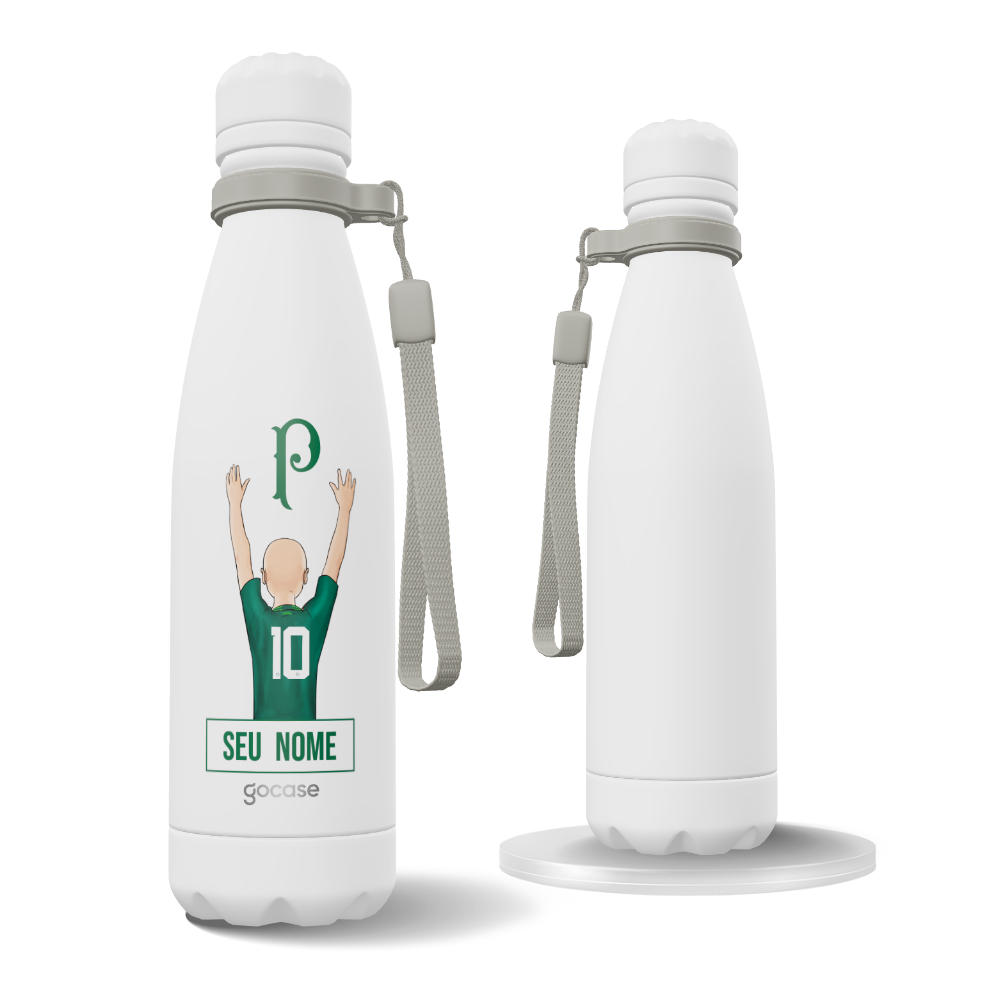 Garrafa Térmica Urban + Ebook - Palmeiras - Garoto Alviverde