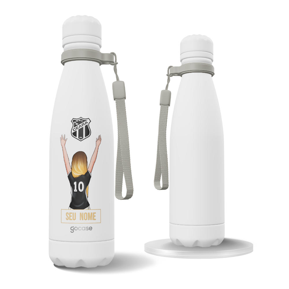 Garrafa Térmica Urban + Ebook - Ceará - Garota Alvinegra